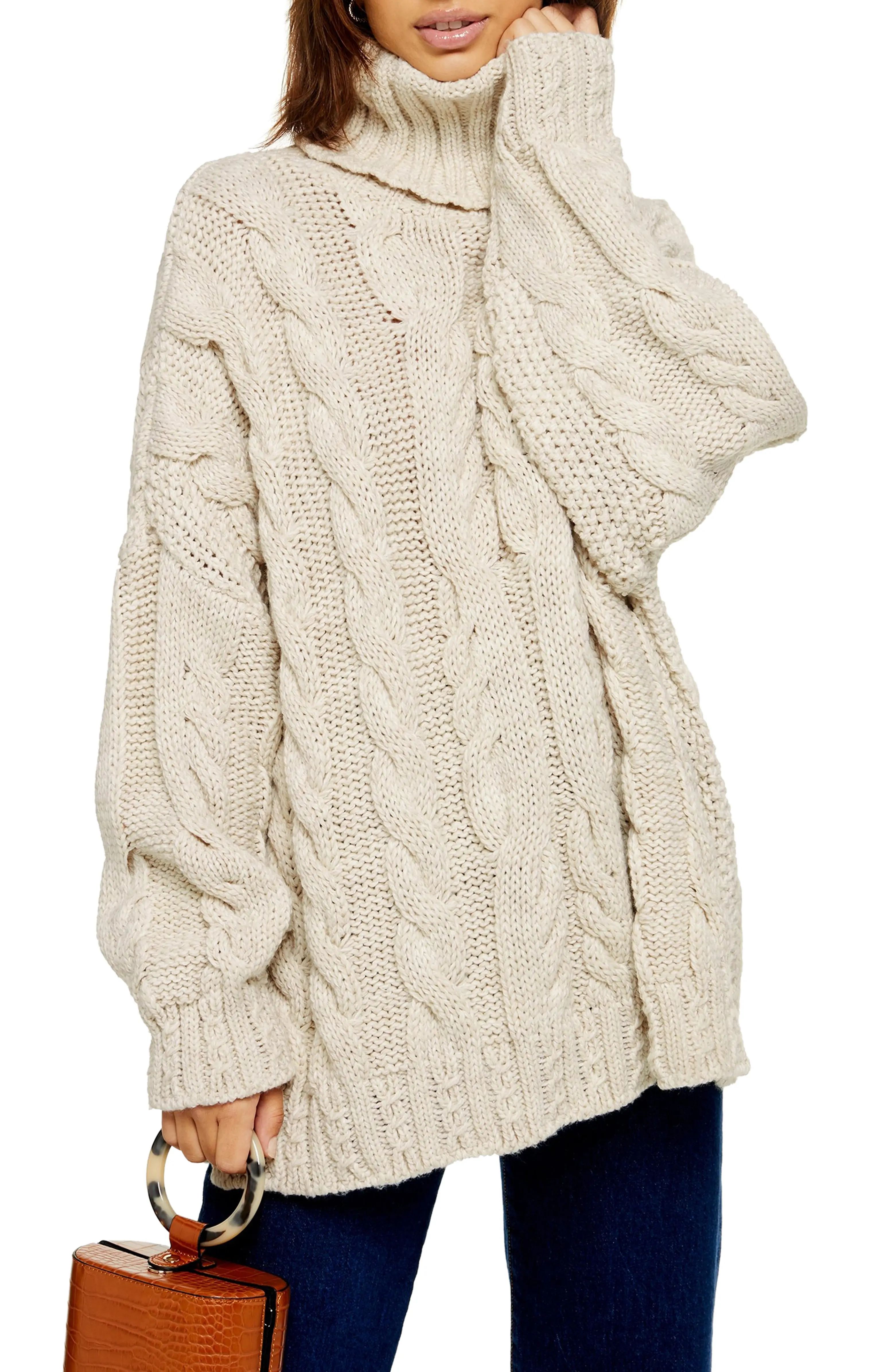 Chunky Cable Turtleneck Sweater | Nordstrom