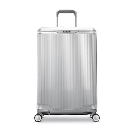 Samsonite Silhouette 18 25 Inch Hardside Expandable Checked Spinner Luggage, One Size, Silver | JCPenney