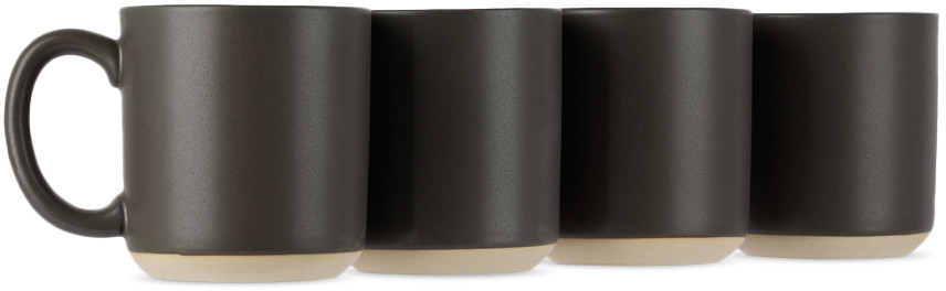 Lineage Ceramics Black Big Mug, 4 pcs | SSENSE