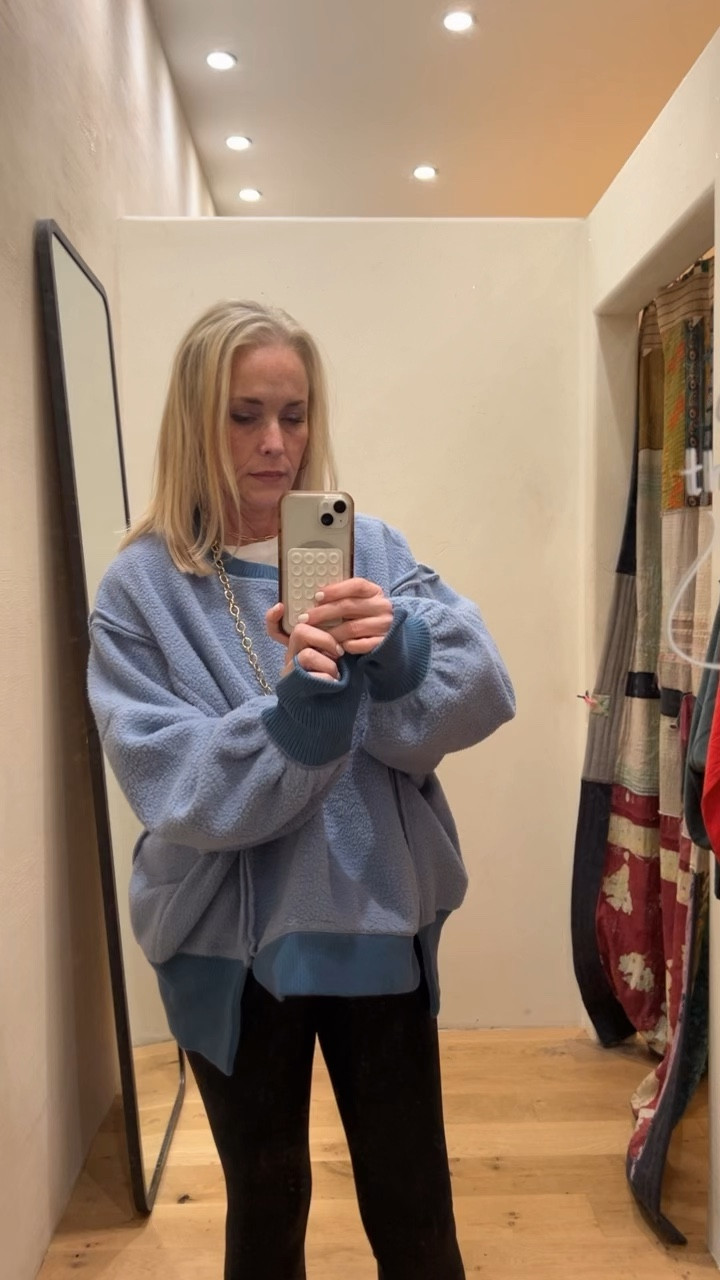 Stumbled upon the Free People store in the mall and had to try on some things I’ve only seen online. This is the We The Free Cozy Camden Sweatshirt, and it’s really warm! I’m in a medium in the color Falling Water. 

#LTKmidsize #LTKGiftGuide #LTKover40