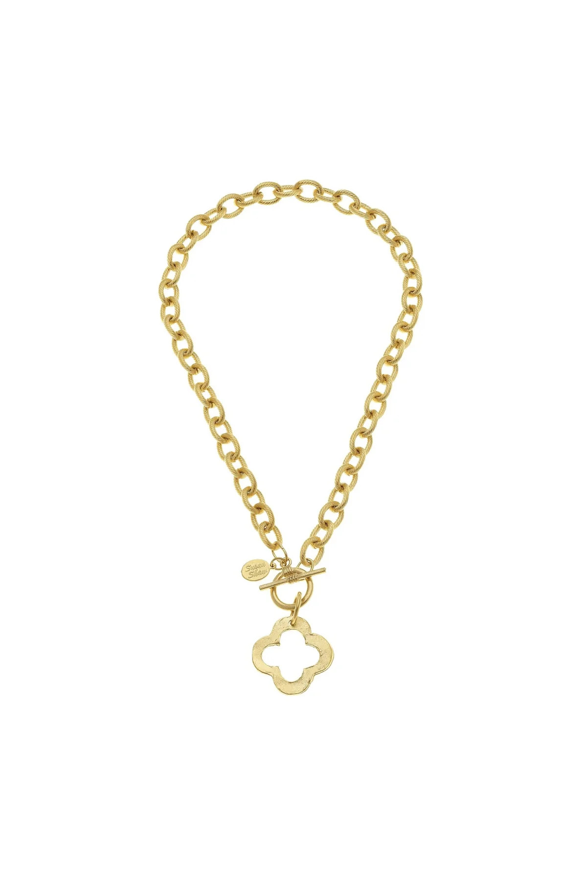 Susan Shaw Gold Clover Necklace | Social Threads