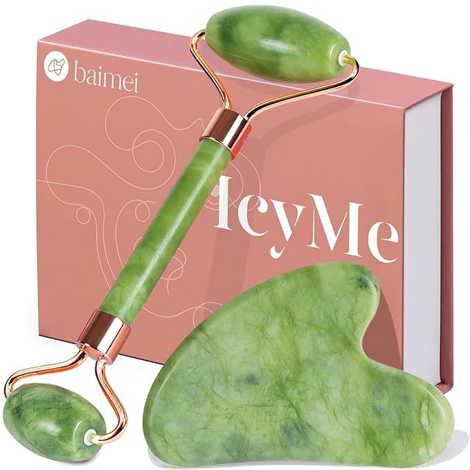 BAIMEI IcyMe Gua Sha & Jade Roller Facial Tools Face Roller and Gua Sha Set for Puffiness and Red... | Amazon (US)