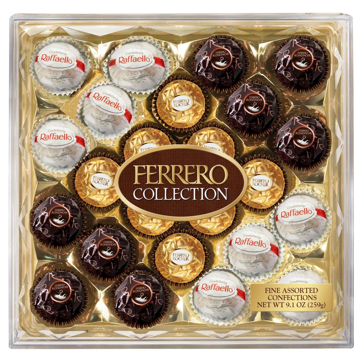 Ferrero Rocher Collection, Fine Hazelnut Milk Chocolates, 24 Count, Valentine's Day Gift Box, Ass... | Walmart (US)