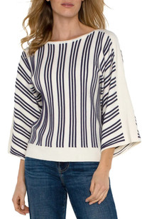 Click for more info about Stripe Three Quarter Dolman Sleeve Top