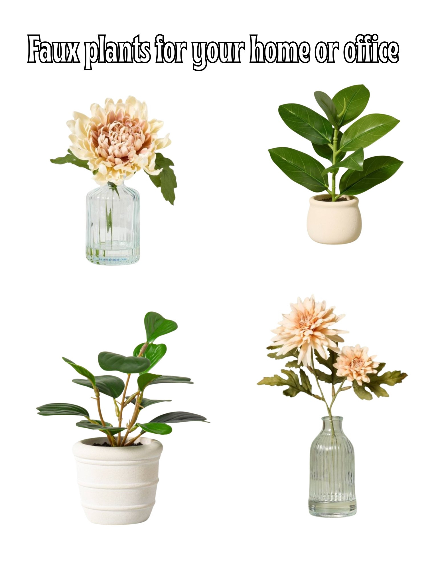 Faux plants that are perfect for tabletops, desktops, shelves, and any space that needs a little touch of nature—zero maintenance required! 🌿✨

#LTKWatchNow #LTKHome