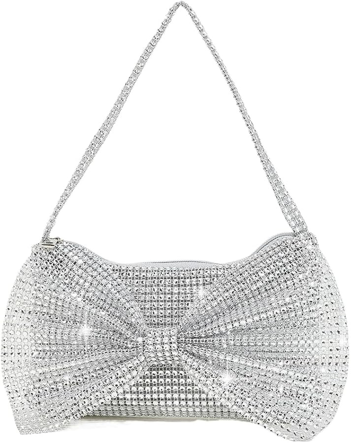 DJBM Women Bow Evening Clutch Sparkling Deluxe Rhinestones Purse for Daily Feast | Amazon (US)