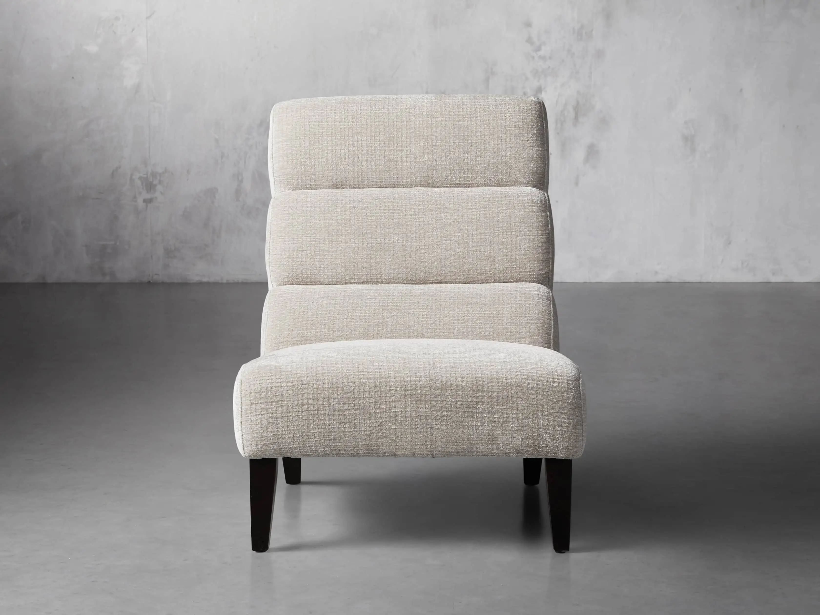 Eldon Upholstered 29"" Armless Chair in Shayna Porcelain | Arhaus