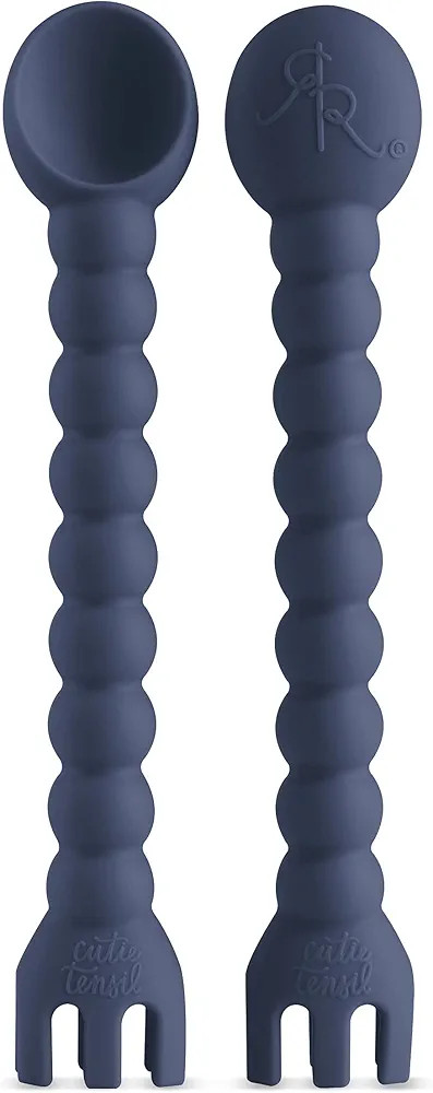 Ryan & Rose Cutie Tensils Baby Spoon and Fork [2 Pack] (Captain) | Amazon (US)
