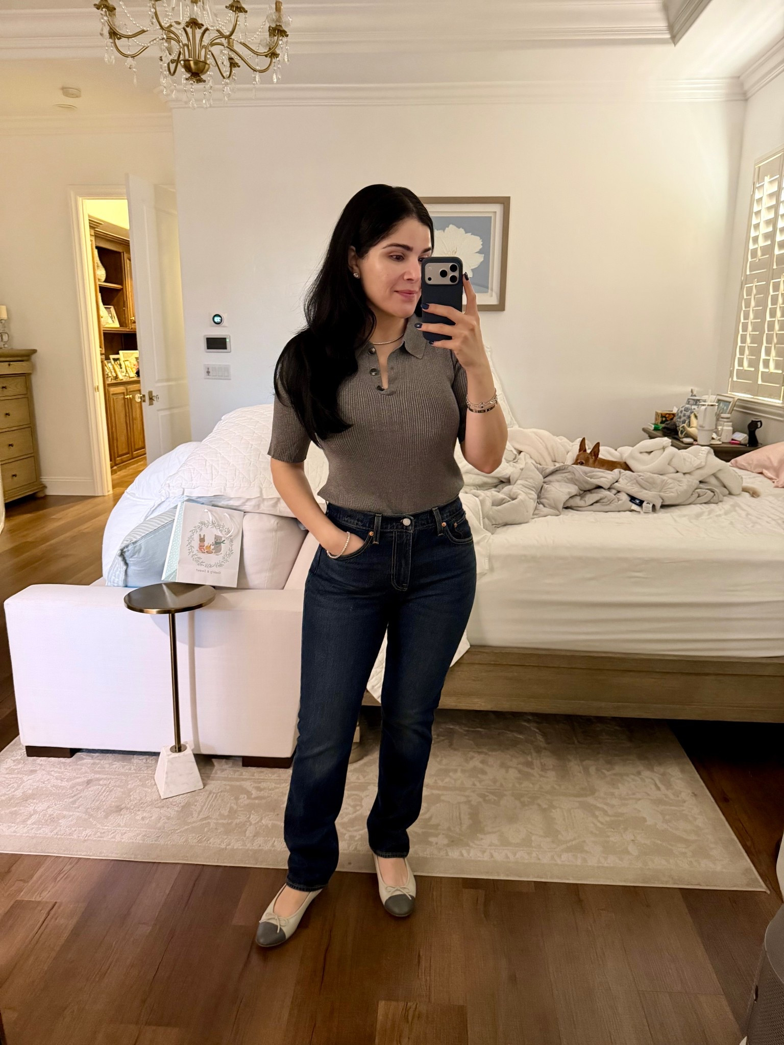 Today’s ootd 
Greg polo top 
Levi’s jeans 
Wedgie slim 

#LTKSpringSale #LTKootd #LTKFestival