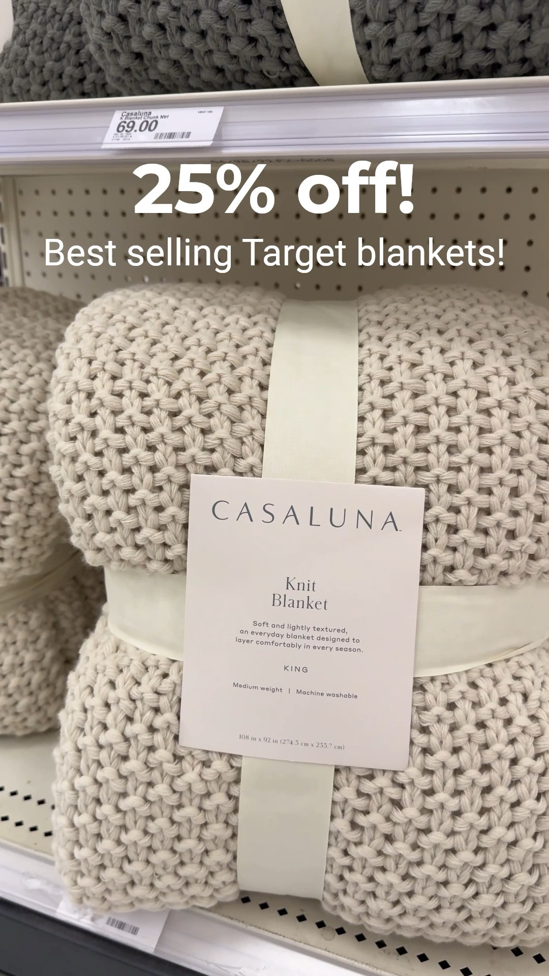 25% off this best selling blanket at Target!! It’s the perfect choice for an extra layer at the foot of your bed! It’s nice and long, not too heavy, and adds such a beautiful texture! 

#LTKWatchNow #LTKSaleAlert #LTKHome