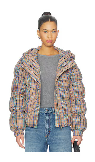 Party Of One Puffer Jacket in Tan Combo | Revolve Clothing (Global)