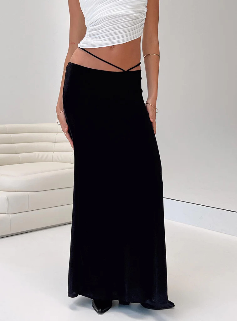 Maisie Maxi Skirt Black | Princess Polly US