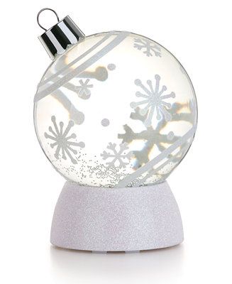 LED Snowflake Ornament Water Globe | Macy's