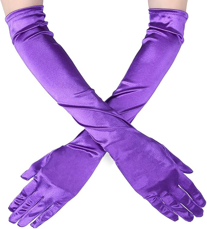 Xuhan 15"/ 21" Long Flapper Evening Opera Satin Gloves for Women Elbow Length 1920s | Amazon (US)