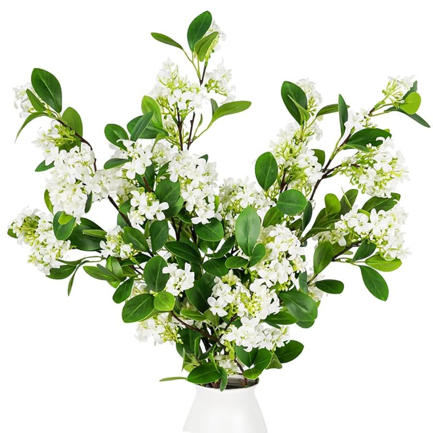 Melorca&Guilla Artificial Plants, 3PCS 32" Green Faux Branches for Vase, Faux Stems, Fake Plants ... | Amazon (US)