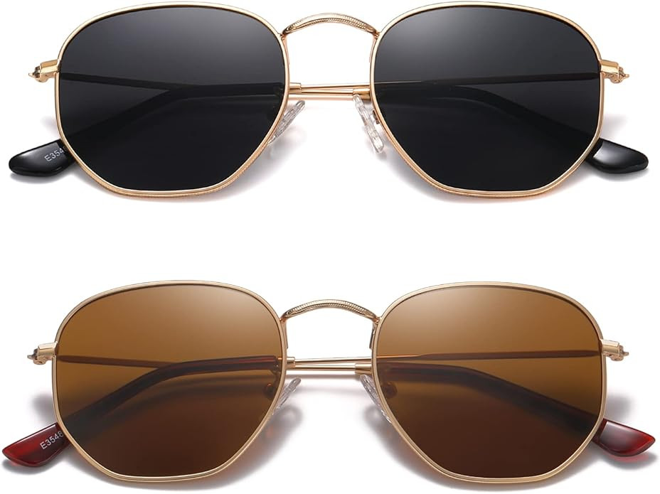 MEETSUN Polarized Hexagon Sunglasses for Women Men Polygon Square Sun Glasses UV400 Protection Me... | Amazon (US)