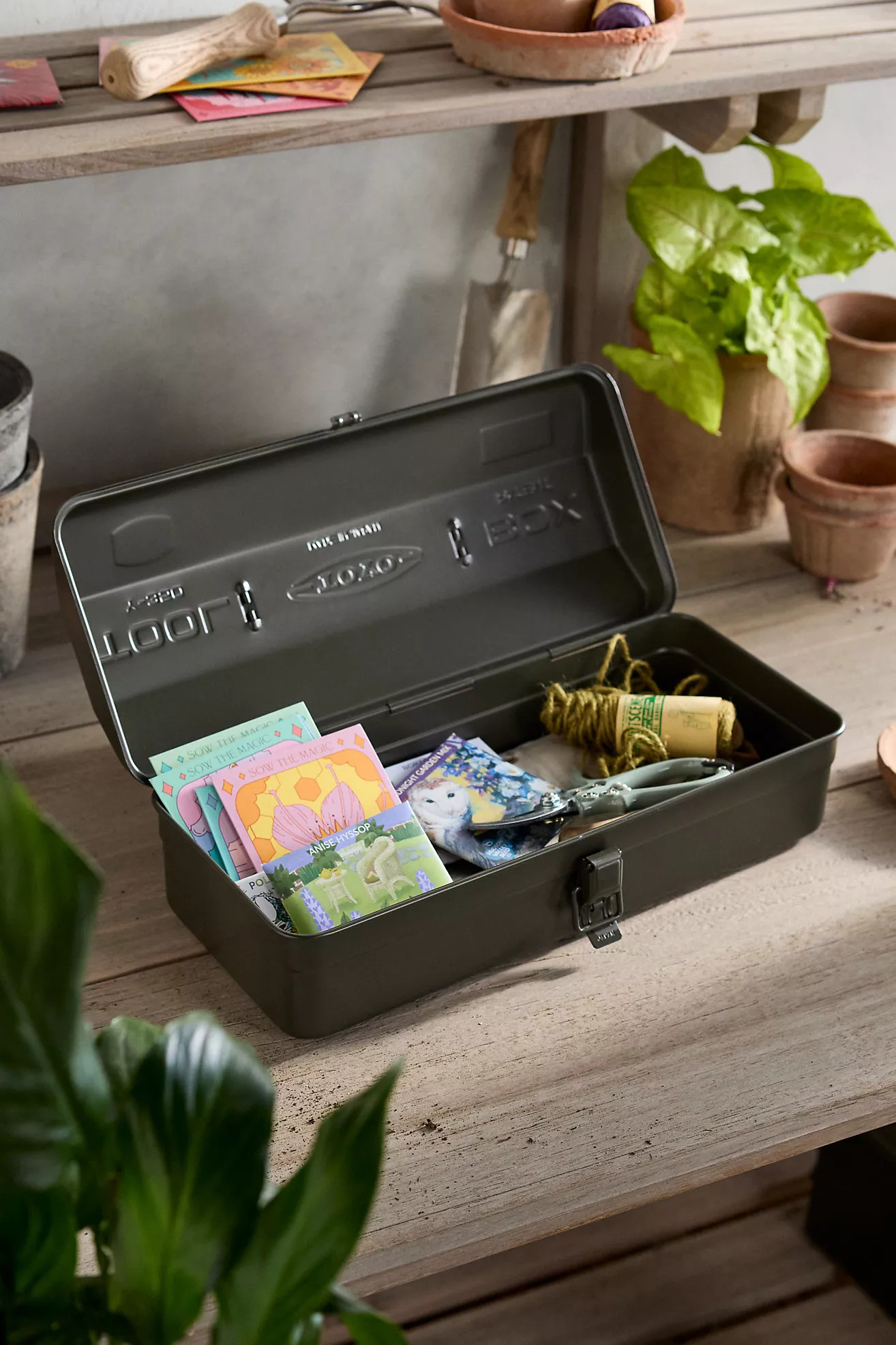 Toyo Steel Medium Seed Storage Box, Green | Anthropologie (US)