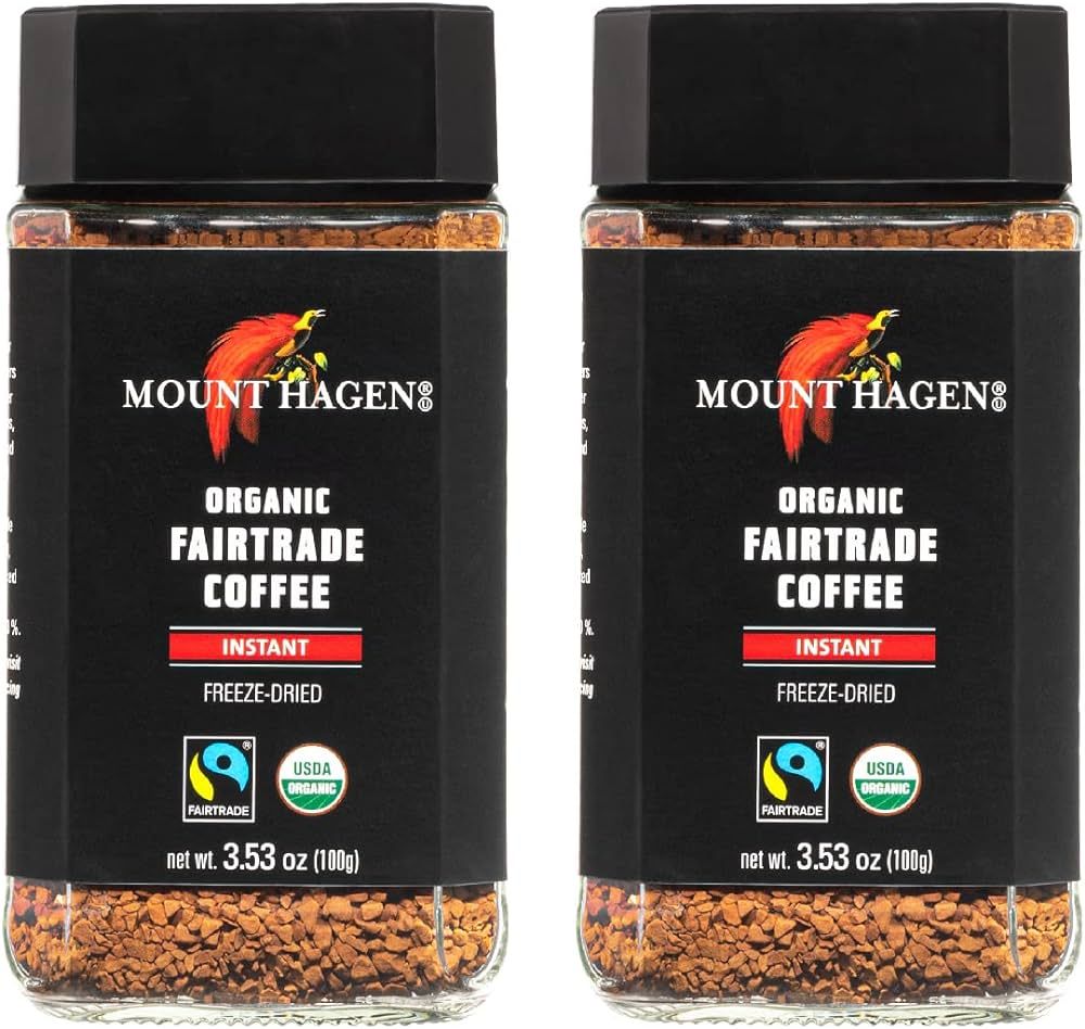 Mount Hagen 3.53oz Organic Freeze Dried Instant Coffee - 2 pack | Eco-friendly Coffee Made From O... | Amazon (US)