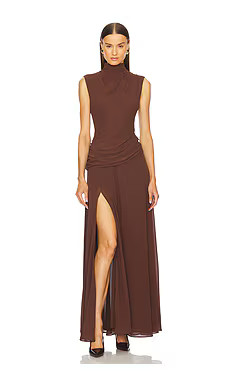 L'Academie by Marianna Amouage Gown in Brown from Revolve.com | Revolve Clothing (Global)