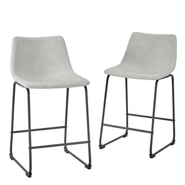 Middlebrook Prusiner Industrial Counter Stool (Set of 2) - Stone Grey | Bed Bath & Beyond