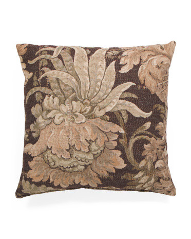 24x24 Forest Song Jacobean Floral Tapestry Oversized Pillow | TJ Maxx