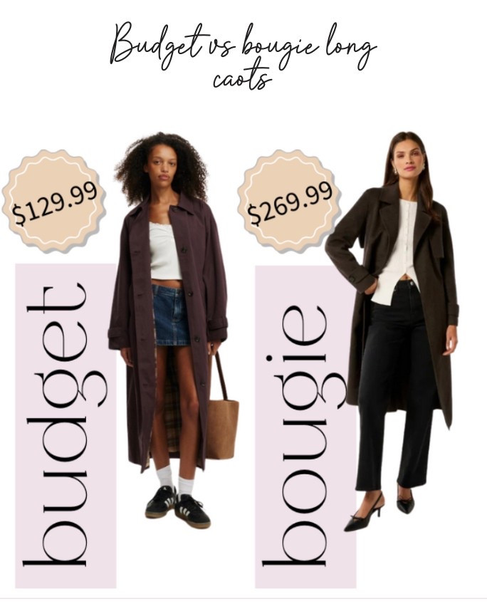 Budget vs bougie long coat 

#LTKautumn #LTKstyletip #LTKaustralia