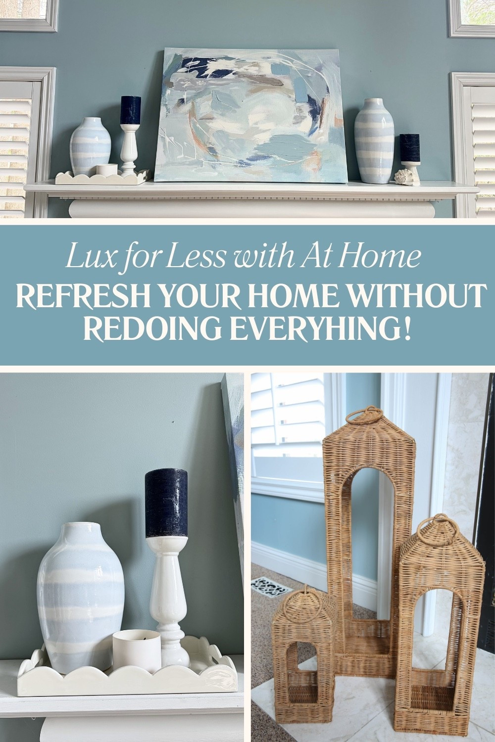 That coastal home decor refresh you’ve been planning? At Home makes it easy. Shop their incredible selection of blue and white pieces that give the lux kind of look you’d expect to pay way more for. #AtHomePartner #ad