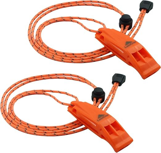 Emergency Whistles with Lanyard Safety Whistle Survival Shrill Loud Blast for Kayak Life Vest Jac... | Amazon (US)