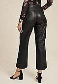 edgely™ Faux Leather High Rise Patch Pocket Wide Leg Pant | Maurices