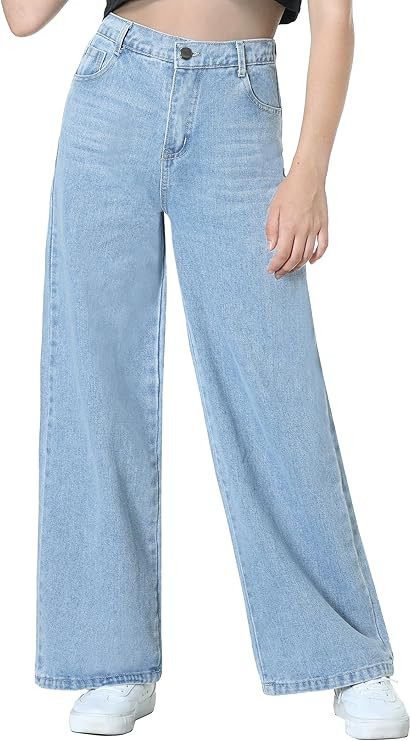 EXARUS Girls Jeans Baggy Pants Wide Leg/Flare/Skinny Teen Ripped Denim Tween Clothes Outfits Prep... | Amazon (US)