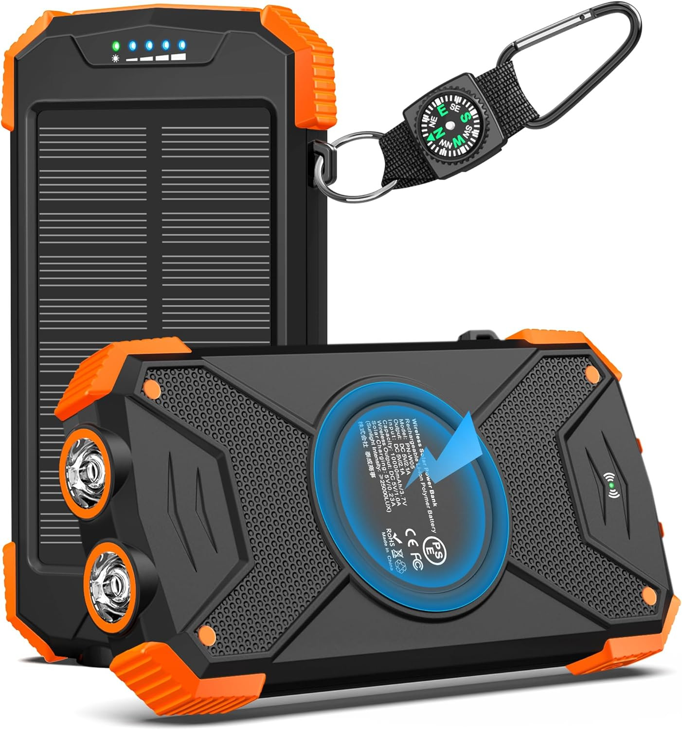 BLAVOR Solar Power Bank 10,000mAh, Portable Wireless Charger, 20W Fast Charging External Battery ... | Amazon (US)