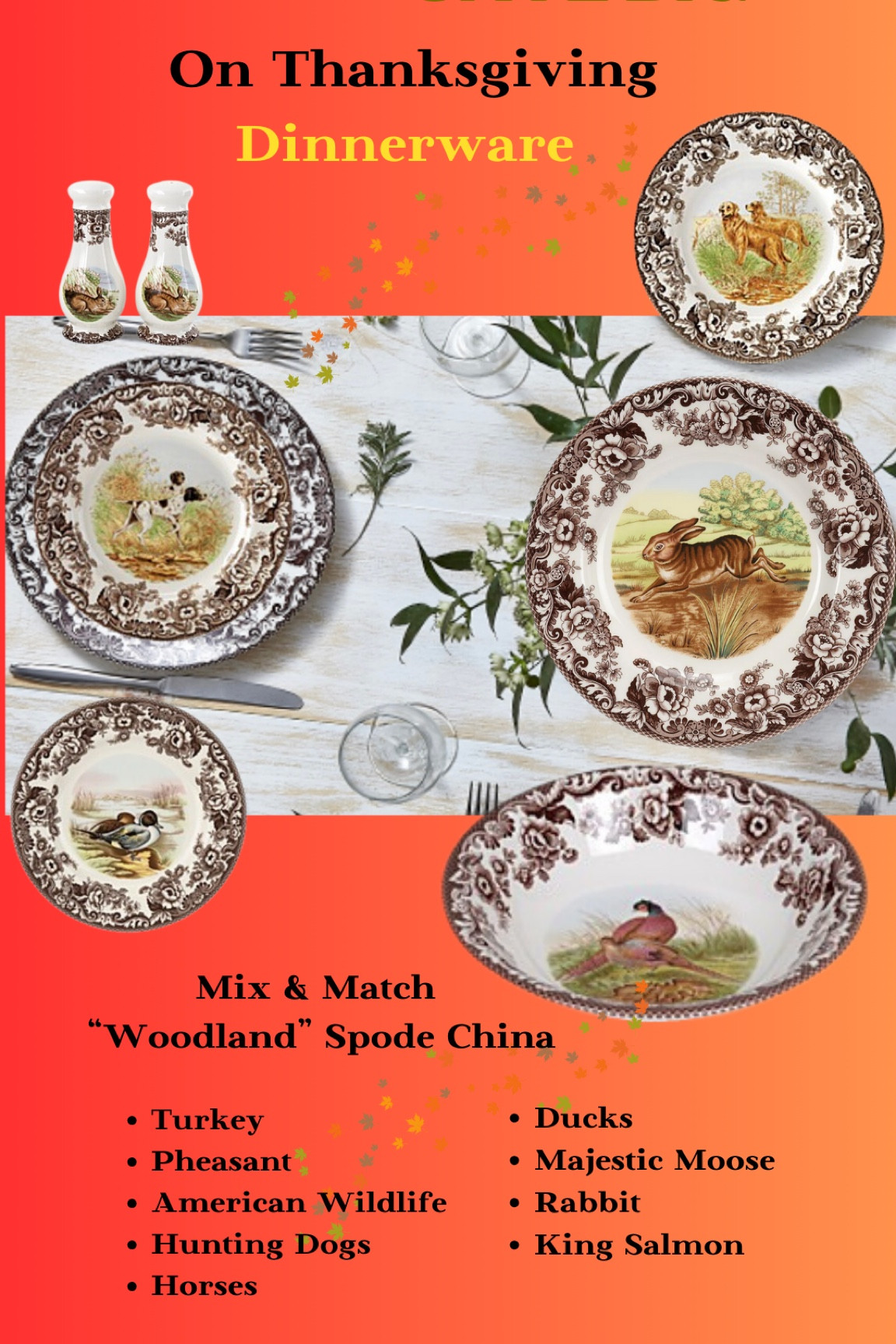 Whether you are planning your festive 

Thanksgiving Tablescape

Searching for the perfect
Wedding 

Or 

Holiday gifts

Or adding to your own collection of timeless, mix and match 

Spode Woodland China

We’ve searched for the best deals for you and yours.





#LTKHoliday #LTKhome #LTKsalealert