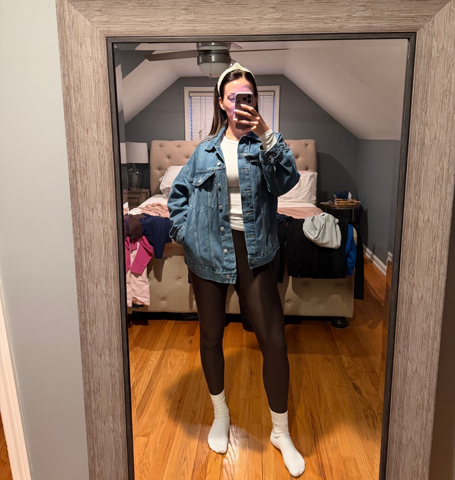 a great oversized denim jacket option! paired with the best ribbed top that goes with everything. wearing M in the jacket and S in the ribbed top. 

#LTKootd #LTKmomlife #LTKSaleAlert