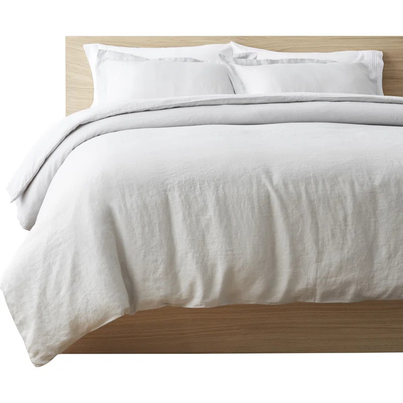 Frazier Belgian Flax Linen Duvet Cover Set | Wayfair North America