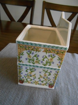 The Lenox Village Planters Lavender and yellow Victorian House 1996 | eBay US