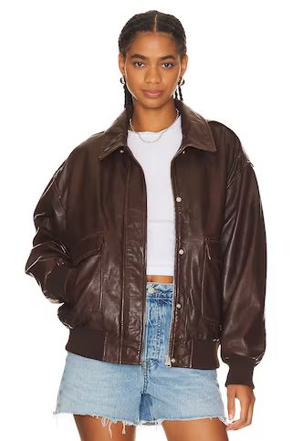 LAMARQUE Tatum Jacket in Dark Brown from Revolve.com | Revolve Clothing (Global)