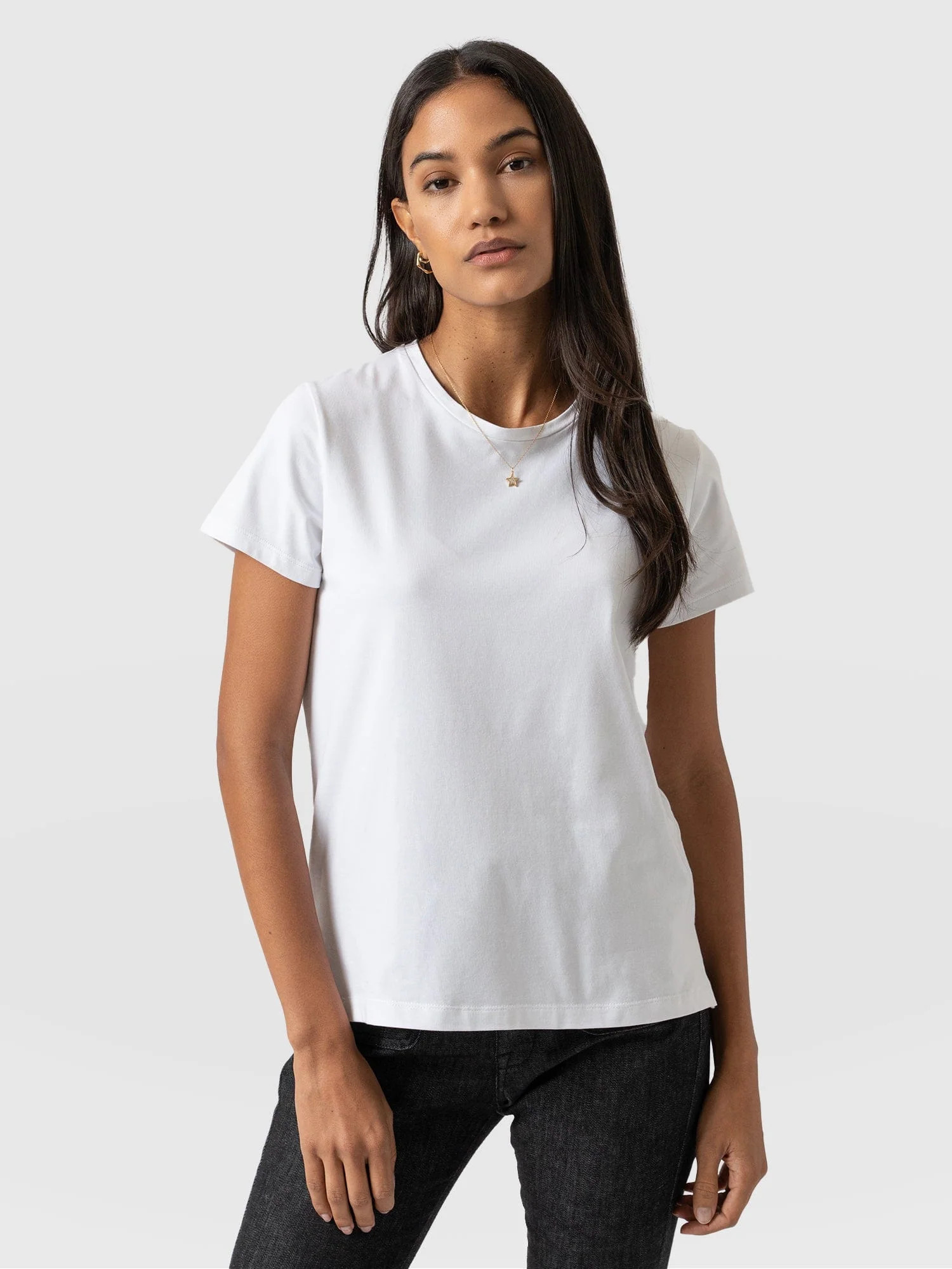 Easy Cotton Tee - White | Saint + Sofia