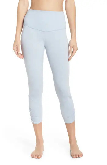 Women's Zella Sheer Drama Crop Leggings | Nordstrom