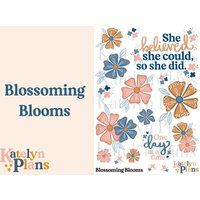 Blossoming Blooms Planner Stickers | Physical Stickers | Etsy (US)