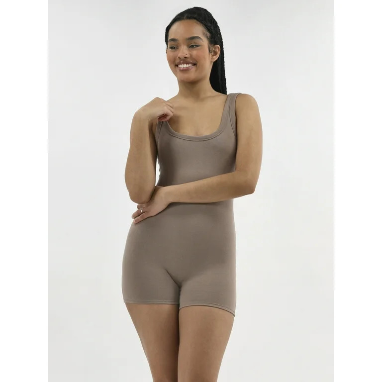 No Boundaries Women's Cotton Ribbed Cozy Romper, Sizes XS - 3XL | Walmart (US)