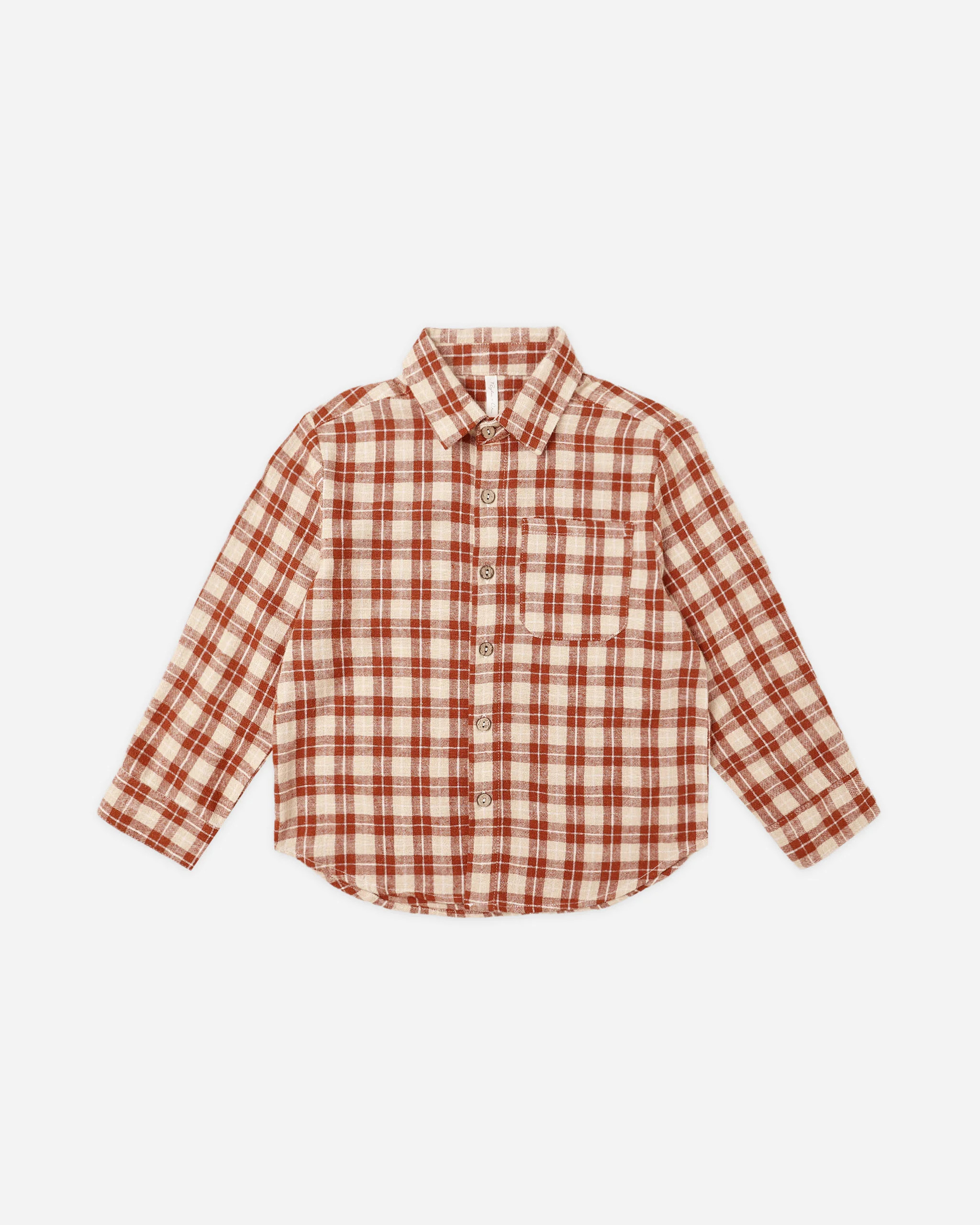 Collared Long Sleeve Shirt || Red Plaid | Rylee + Cru