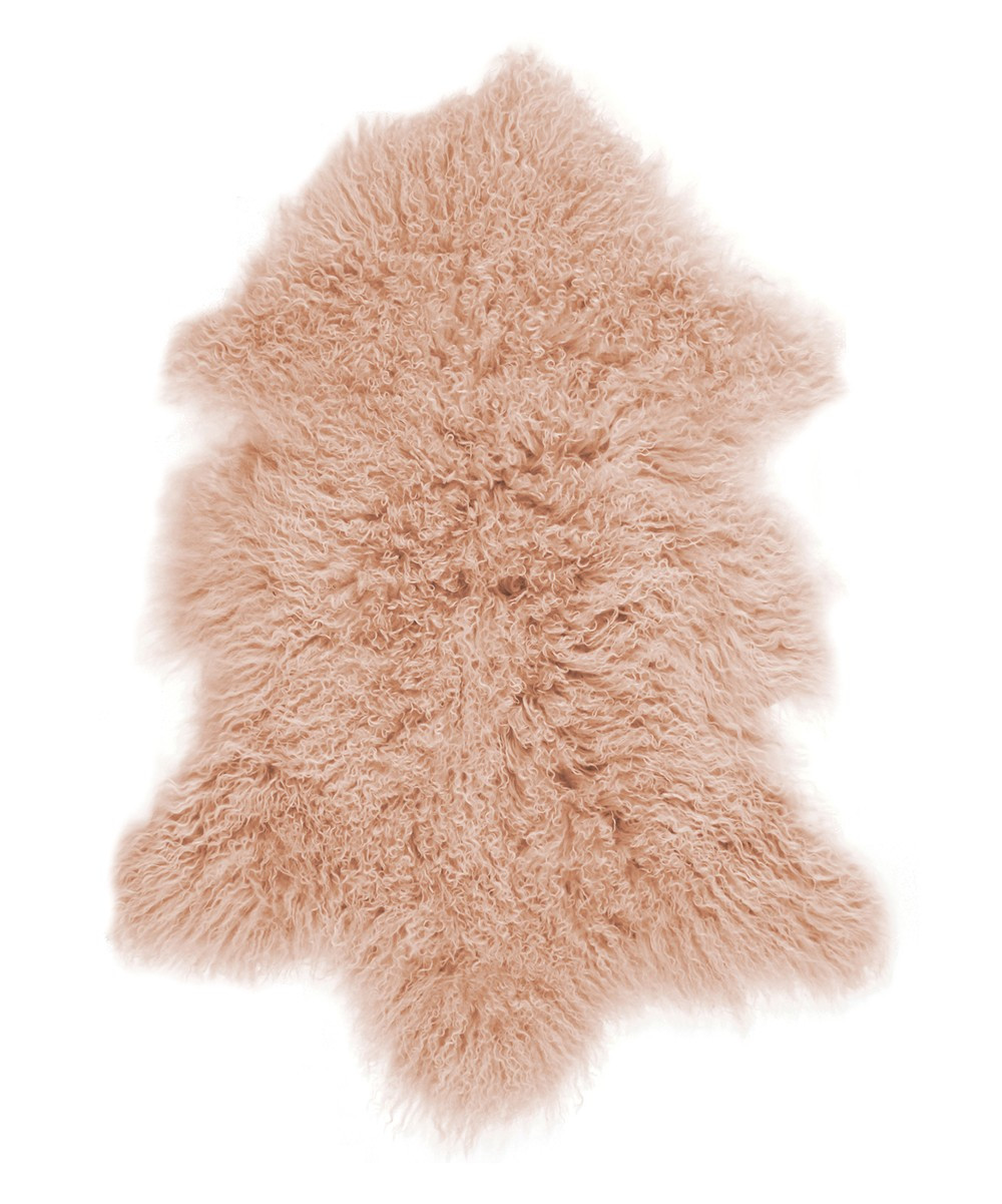 Dusty Rose Rockwall Faux Fur Rug | Zulily