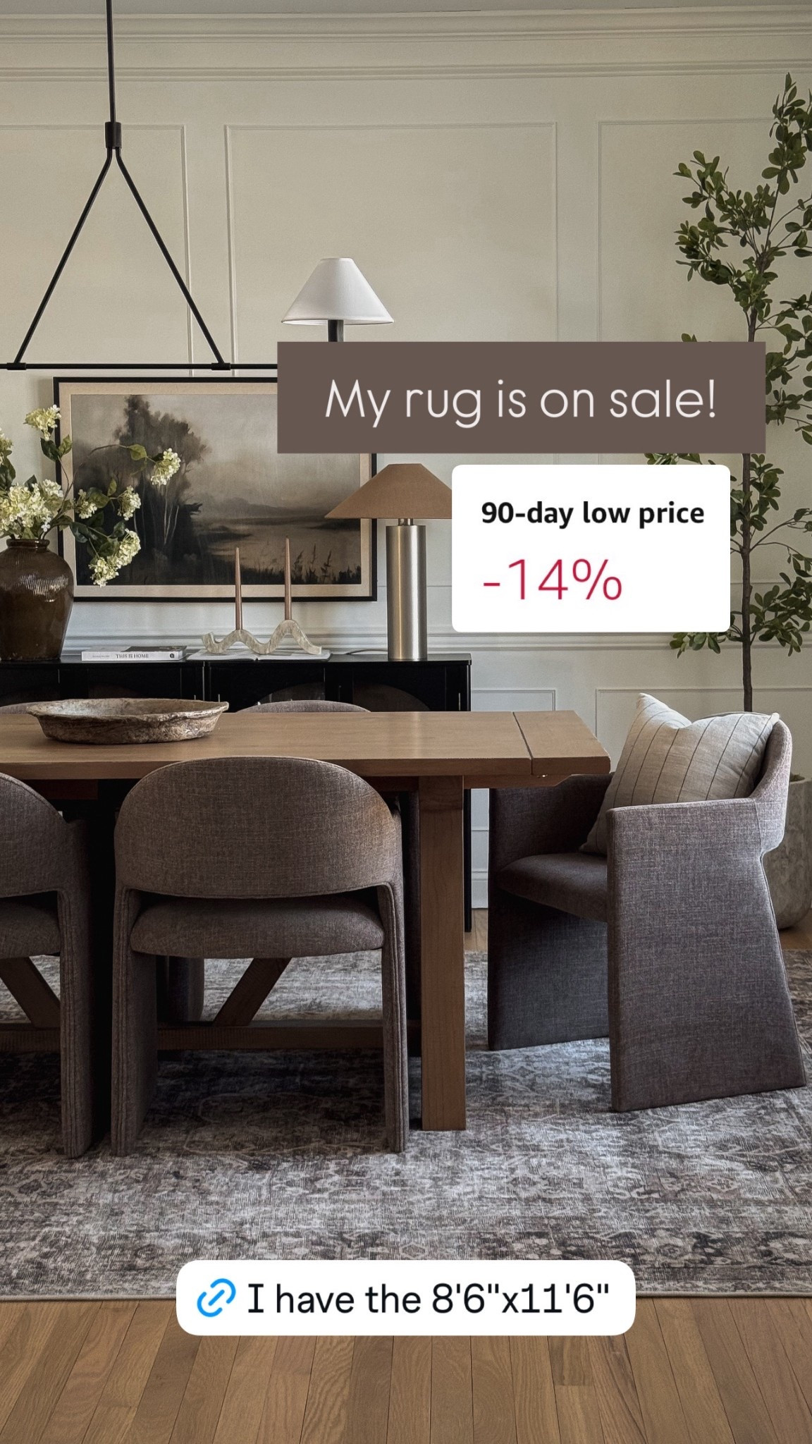 Rug color: Pebble Taupe

Dining room rug, sale alert, living room rug, Loloi rug, dining room inspo, dining chairs, dining table, extension table, sideboard decor, dining room pendant, olive tree 

#LTKSaleAlert #LTKHome