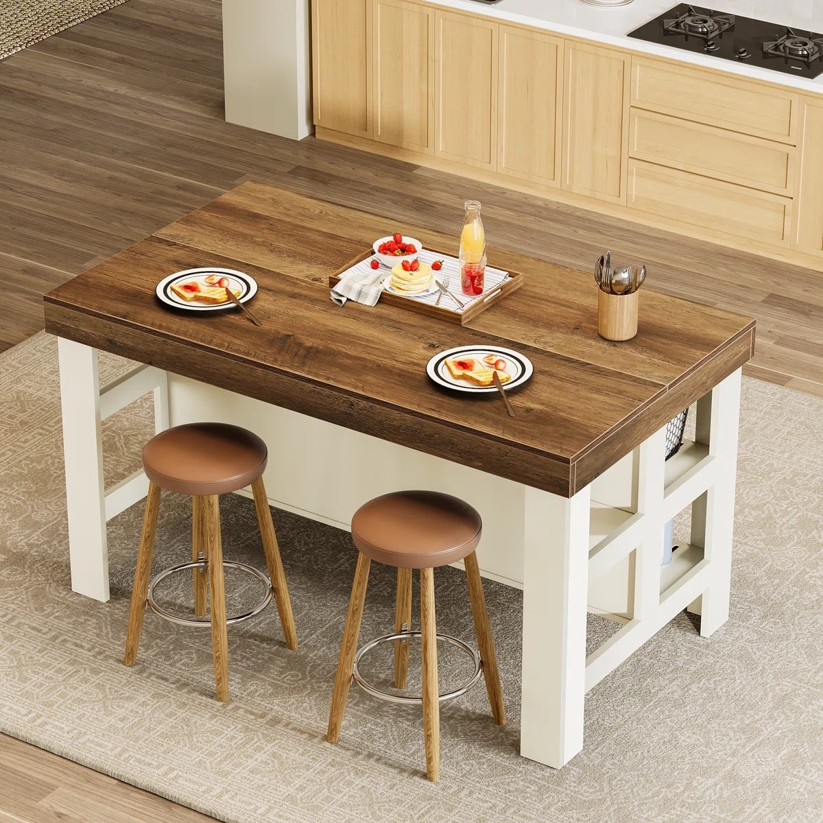 From morning coffee to evening hosting, this kitchen island creates the perfect space for prepping, serving, and gathering with ease. ON SALE and under $200.

Keywords: Kitchen island, kitchen island with storage, coffee bar, kitchen prep station, kitchen countertop, small dining extension, entertainment and serving table 

#LTKHome #LTKSeasonal #LTKSaleAlert