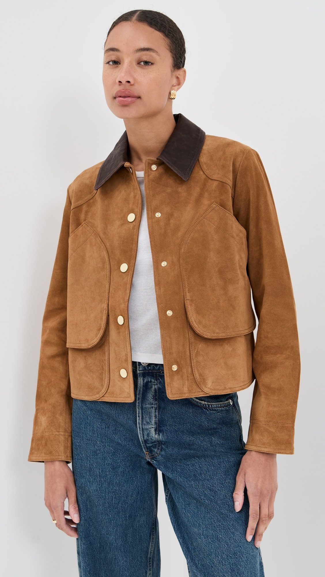 Walters Leather Cropped Barn Jacket | Shopbop
