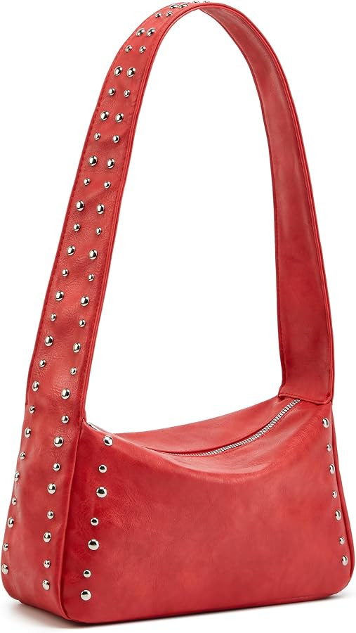 Studded Handbag for Women - Extended Shoulder Strap Design Y2k Shoulder Bag 90s 2000s Vegan Small... | Amazon (US)