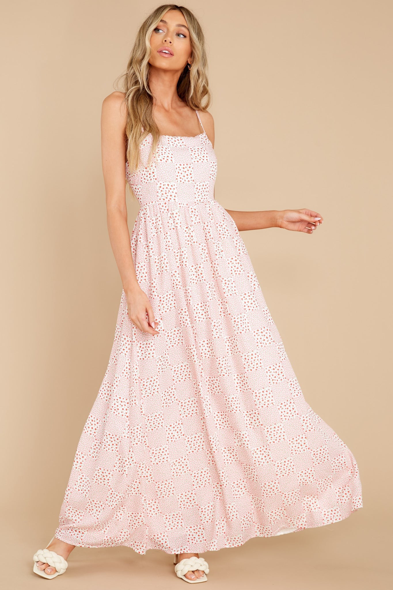 Sweet Strides Pink Multi Floral Print Dress | Red Dress 