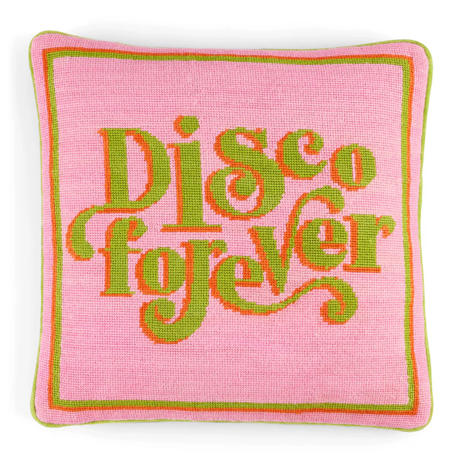 Disco Forever Needlepoint Pillow | Jonathan Adler US