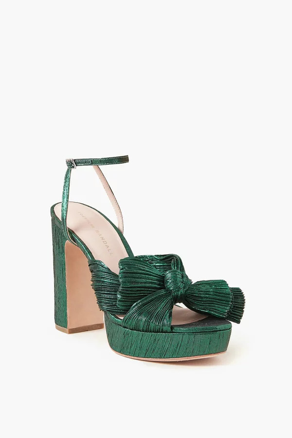 Emerald Lame Natalia Heels | Tuckernuck (US)