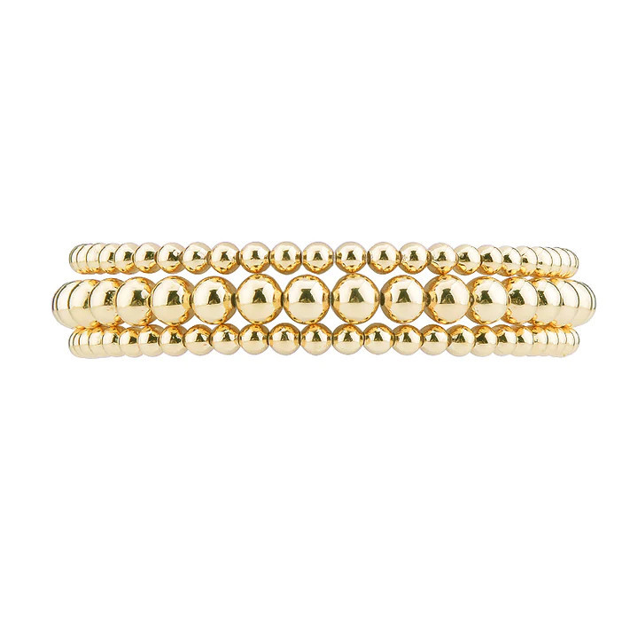 Gold Bestie Stacking Bracelet Set | Victoria Emerson